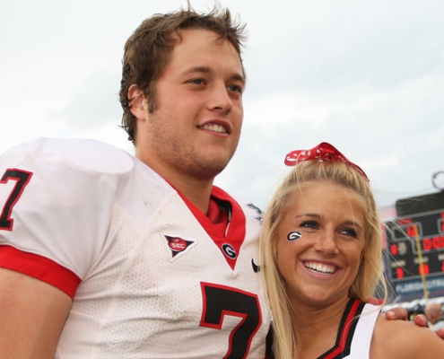 Matthew and Kelly Stafford in 2009